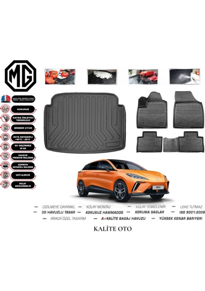 Mg 4 2023 Model 3D Bagaj Havuzu+3d Havuzlu Paspas Seti Tam Uyumlu