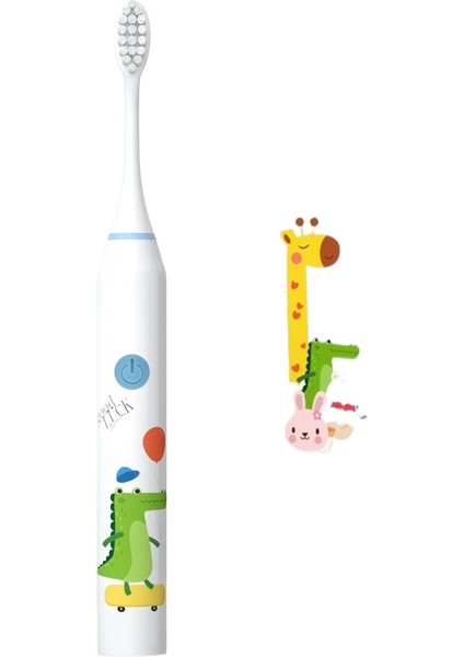 Çocuk Elektrikli Diş Fırçası, Sevimli Karikatür Yumuşak Kıllı Elektrikli Diş Fırçası, Akıllı Zamanlı Sonik Elektrikli Diş Fırçası (Yurt Dışından)