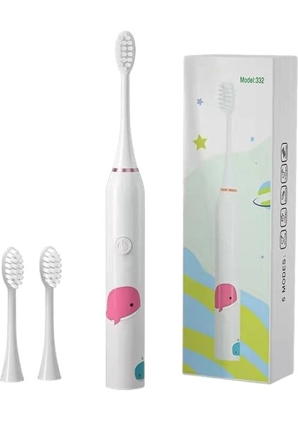 Çocuk Elektrikli Diş Fırçası, Sevimli Karikatür Yumuşak Kıllı Elektrikli Diş Fırçası, Akıllı Zamanlı Sonik Elektrikli Diş Fırçası (Yurt Dışından)