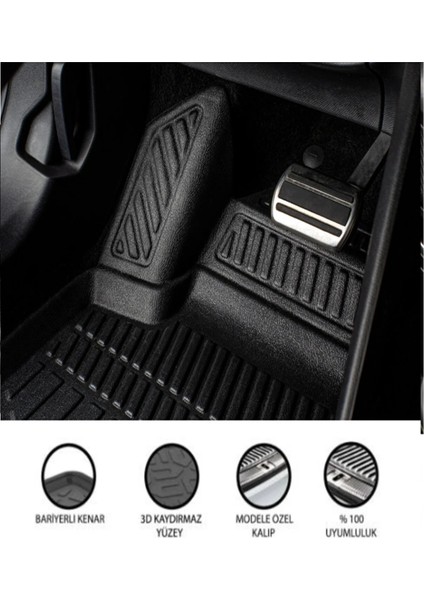 Fiat Doblo 2017 Model Panelvan 4d Havuzlu Paspas (2 Parça)