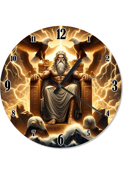 Zeus ve Kartallar Sessiz Duvar Saati