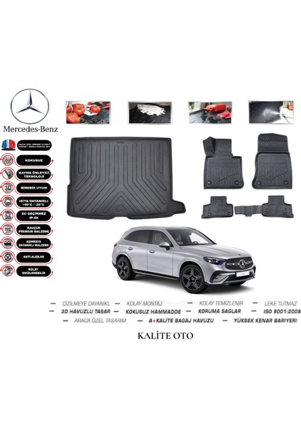 Mercedes Glc Suv 2021 Model 3D Bagaj Havuzu+4.5d Havuzlu Paspas Seti