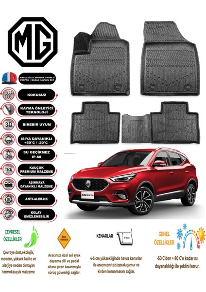 Mg Zs Benzinli 2021 Model 3D Araca Özel Havuzlu Paspas Takımı