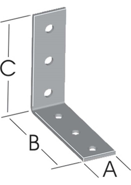 Kanallı Köşebent L Demir 20 x 20 x 20 mm