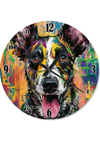Sevimli Köpek Sessiz Duvar Saati