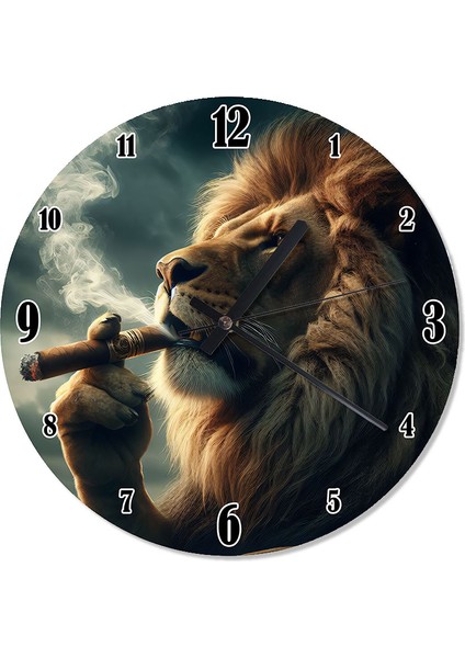 Puro Içen Asil Aslan Tasarım Duvar Saati