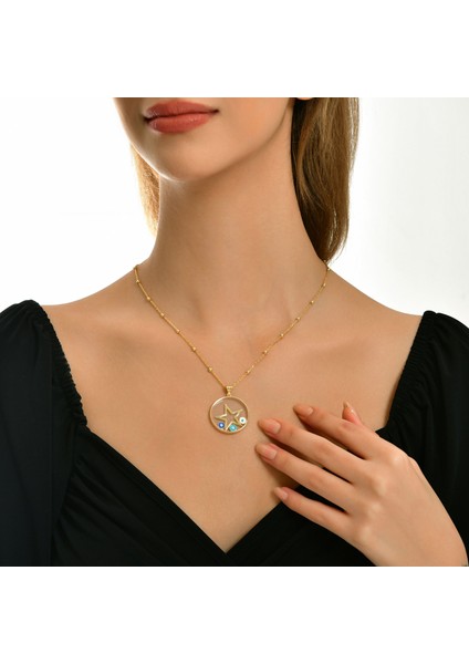 925 Ayar Gümüş Cam Içinde Nazar Boncuklu Şans Yıldız Kolye 10 Gram Zincir 60 cm fiyatları