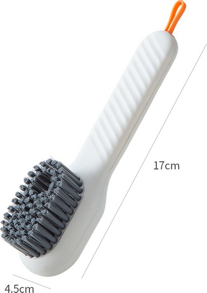 Beyaz Stil Yeni Pres Tipi Uzun Saplı Yumuşak Saç Çamaşır Temizleme Fırçası Çok Fonksiyonlu Otomatik Sıvı Sabun Ekleme Ayakkabı Sabunu Dağıtıcı Fırçası (Yurt Dışından)