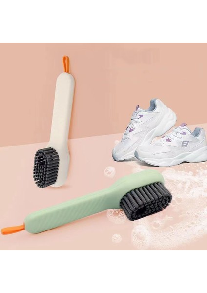 Beyaz Stil Yeni Pres Tipi Uzun Saplı Yumuşak Saç Çamaşır Temizleme Fırçası Çok Fonksiyonlu Otomatik Sıvı Sabun Ekleme Ayakkabı Sabunu Dağıtıcı Fırçası (Yurt Dışından) modelleri