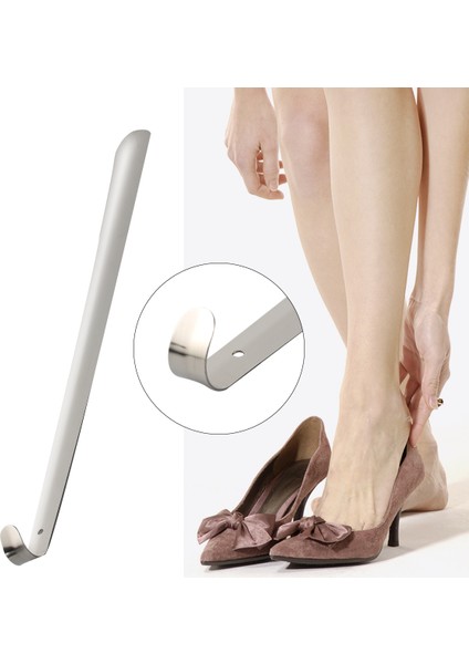 Gümüş Tarzı Ayakkabı Çekeceği Metal Ayakkabı Çekeceği Kolu Yardımcı Kaşık El Çelik Çizmeler Giyen Boynuzları Erkekler Yaşlılar Saplı Paslanmaz Çocuklar Sopa Çizme (Yurt Dışından)