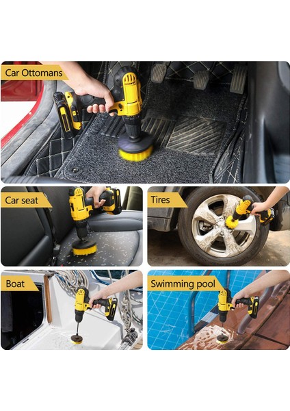 3,5 Inç Tarzı Matkap Fırçası Ek Seti Güç Scrubber Yıkama Temizleme Fırçaları Araç Kiti, Temiz Araba Jantı Lastiği Için Uzatma ile Cam Pencereler (Yurt Dışından) indirimleri