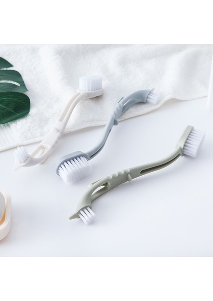 Yeşil Stil Çift Uçlu Ayakkabı Fırçası Temizleyici Temizleme Spor Ayakkabı Beyaz Ayakkabı Temizleme Seti Çok Fonksiyonlu Ev Temizleme Fırçası Çamaşır Aracı (Yurt Dışından)