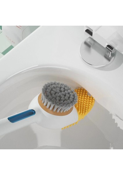 Siyah Stil Hafif Lüks Kedi Artı Sıvı Tuvalet Fırçası Uzun Saplı Ev Duvara Monte Banyo Ölü Köşesi Olmadan Silikon Fırça (Yurt Dışından)
