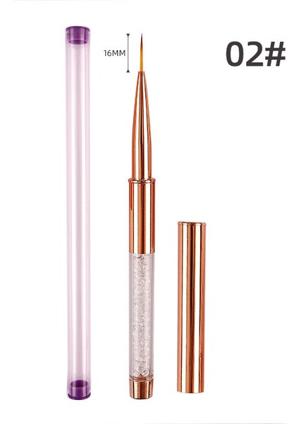 G-B339-02 Stili 5 Stil Tırnak Sanat Akrilik Uv Jel Uzatma Oluşturucu Taklidi Boyama Fırça Hatları Astar Desen Cetvel Kalemi Manikür Aracı (Yurt Dışından)