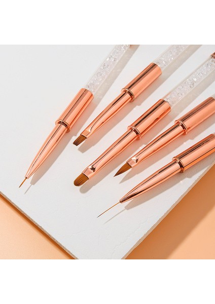 G-B339-02 Stili 5 Stil Tırnak Sanat Akrilik Uv Jel Uzatma Oluşturucu Taklidi Boyama Fırça Hatları Astar Desen Cetvel Kalemi Manikür Aracı (Yurt Dışından) indirimleri