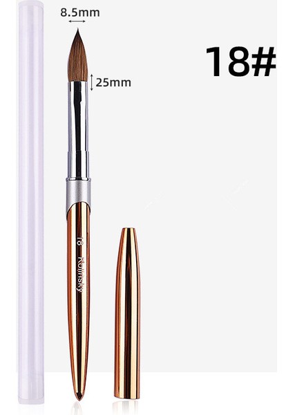 G-B302-18-1PARÇA Tarzı Mıfanxı % Kolinsky Metal Nail Art Heykel Oyma Fırçası Sıvı Toz Çiçek Çizim Tasarım Boyama Kalem (Yurt Dışından)