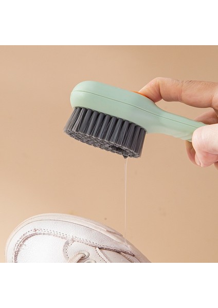Beyaz Stil Çok Fonksiyonlu Yumuşak Kıllı Ayakkabı Fırçası Sıvı Fırçalar Uzun Saplı Fırça Otomatik Dolum Giysi Temizleme Giyim Kurulu Aracı (Yurt Dışından)