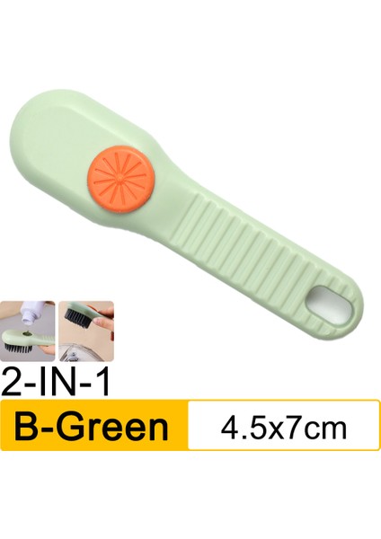 B-Yeşil Tarzı Çok Fonksiyonlu Temizleme Ayakkabı Fırçası Yumuşak Elbise Fırçası Taşınabilir Plastik Çamaşır Fırçası Sıvı Sabunluk Ev Aletleri (Yurt Dışından)