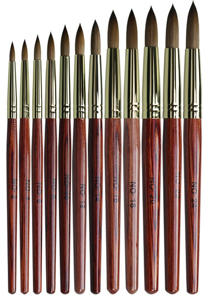 G-B282-A20 Tarzı 12 Stilleri Saf Kolinsky Samur Akrilik Tırnak Fırçası Uv Jel Oyma Sıvı Toz Kristal Kalem Dıy Çivi Sanat Manikür Aracı (Yurt Dışından) fiyatları