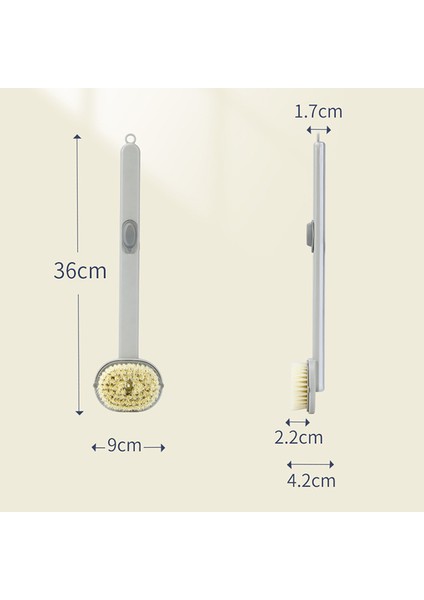 Yeşil Stil Çok Fonksiyonlu Ayrılabilir Banyo Fırçası Arka Vücut Banyo Duş Süngeri Scrubber Saplı Fırçalar Masaj Banyo Fırçası (Yurt Dışından) modelleri