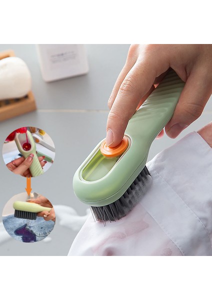 Yeşil Stil Çok Fonksiyonlu Yumuşak Kıllı Ayakkabı Fırçası Uzun Saplı Ayakkabı Fırçaları Otomatik Doldurma Ayakkabı Elbise Kurulu Fırça Ev Temizlik Araçları (Yurt Dışından) fiyatları