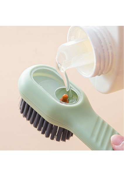 Yeşil Stil Çok Fonksiyonlu Yumuşak Kıllı Ayakkabı Fırçası Uzun Saplı Ayakkabı Fırçaları Otomatik Doldurma Ayakkabı Elbise Kurulu Fırça Ev Temizlik Araçları (Yurt Dışından) indirimleri