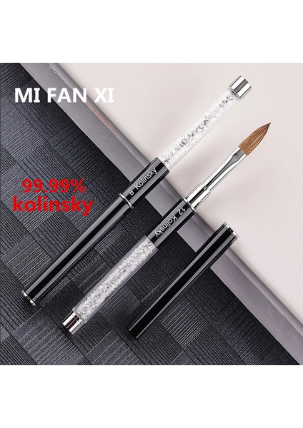 G-B364-02 Tarzı 1 Adet Siyah Tırnak Resim Fırçası Taklidi Saplı Tırnak Fırçası Akrilik Çiviler Saf Kolinsky Oval Tırnak Fırçası (Yurt Dışından) fiyatları