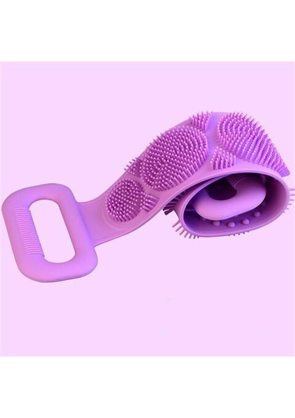 Menekşe Tarzı Silikon Banyo Havlusu Geri Sürtünerek Peeling Ölü Deri Vücut Masaj Fırçası Banyo Fırçası Sürtünme Havlusu Duş Temizleyici (Yurt Dışından)