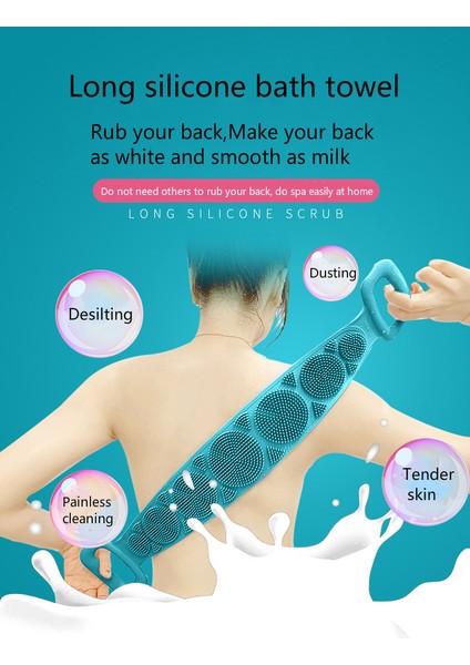 Menekşe Tarzı Silikon Banyo Havlusu Geri Sürtünerek Peeling Ölü Deri Vücut Masaj Fırçası Banyo Fırçası Sürtünme Havlusu Duş Temizleyici (Yurt Dışından) indirimleri