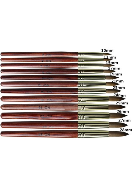 G-B282-A18 Stili 12 Stilleri Saf Kolinsky Samur Akrilik Tırnak Fırçası Uv Jel Oyma Sıvı Toz Kristal Kalem Dıy Çivi Sanat Manikür Aracı (Yurt Dışından) modelleri