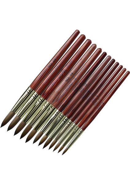 G-B282-A18 Stili 12 Stilleri Saf Kolinsky Samur Akrilik Tırnak Fırçası Uv Jel Oyma Sıvı Toz Kristal Kalem Dıy Çivi Sanat Manikür Aracı (Yurt Dışından) indirimleri