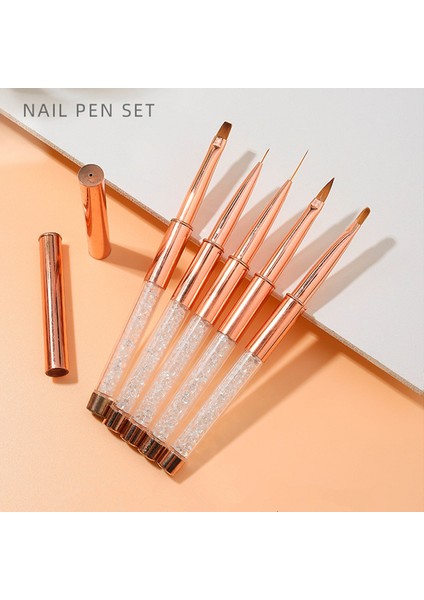 G-B339-04 Tarzı 5 Stil Tırnak Sanat Akrilik Uv Jel Uzatma Oluşturucu Taklidi Boyama Fırça Hatları Astar Desen Cetvel Kalemi Manikür Aracı (Yurt Dışından) fırsatları