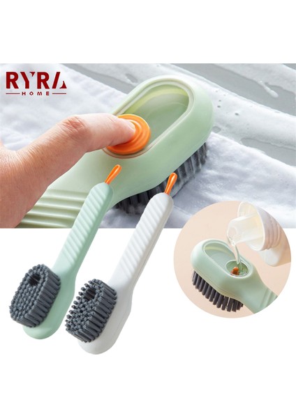Beyaz Stil Ayakkabı Temizleme Fırçası Yumuşak Kıllı Sıvı Fırça Uzun Saplı Fırça Elbise Fırçası Ayakkabı Giyim Kurulu Fırça Ev Temizleme Aracı (Yurt Dışından) indirimleri
