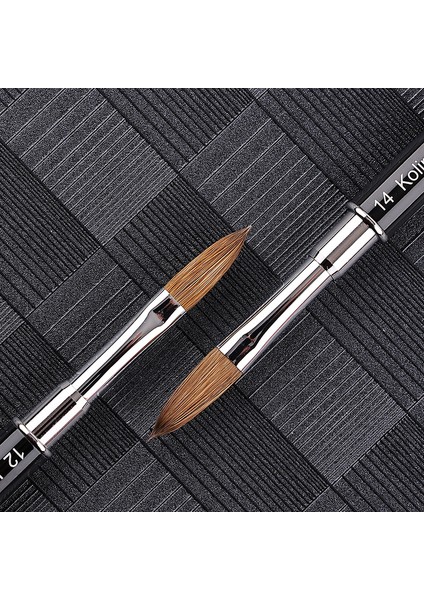 G-B364-14 Tarzı 1 Adet Siyah Tırnak Resim Fırçası Taklidi Saplı Tırnak Fırçası Akrilik Çiviler Saf Kolinsky Oval Tırnak Fırçası (Yurt Dışından) modelleri