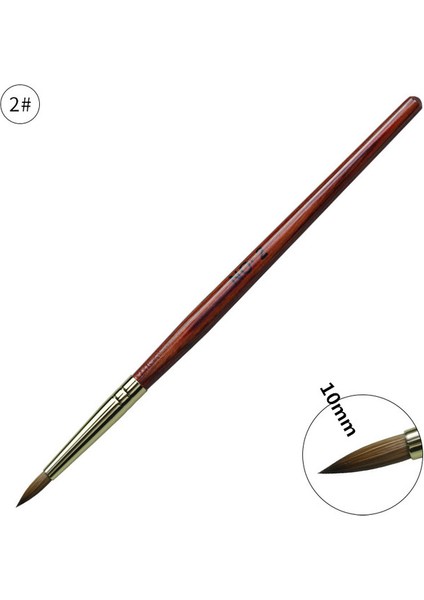 G-B282-A2 Stili 12 Stilleri Saf Kolinsky Samur Akrilik Tırnak Fırçası Uv Jel Oyma Sıvı Toz Kristal Kalem Dıy Çivi Sanat Manikür Aracı (Yurt Dışından)