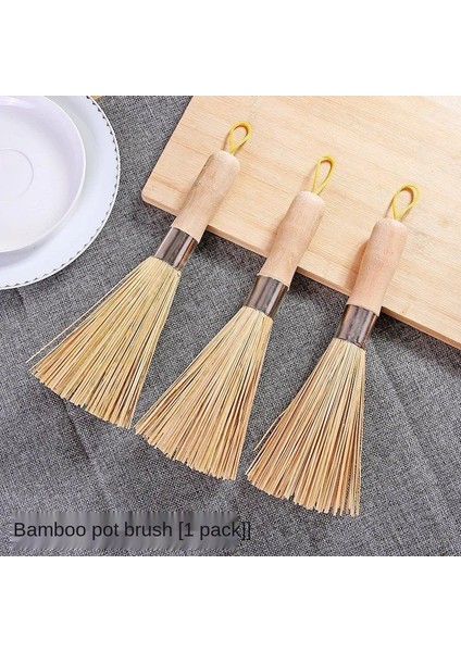 No.1 Stili Doğal Fırça Tencere Yıkama Fırçası Ahşap Saplı Bambu Fırça Mutfak Temizlik Malzemeleri (Yurt Dışından)