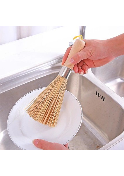 No.1 Stili Doğal Fırça Tencere Yıkama Fırçası Ahşap Saplı Bambu Fırça Mutfak Temizlik Malzemeleri (Yurt Dışından) fırsatları
