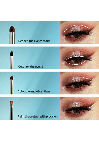 Ovw Nokta Gölgelendirici Göz Fırçası Seti At Kılı Konik Leke Kırışık Karıştırma Göz Farı Fırçaları Makyaj Seti Brochas De Maquillaje 4 Adet (Yurt Dışından) fiyatları