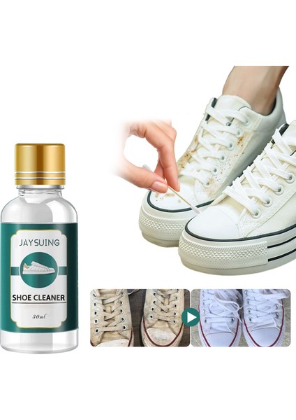30 ml Tarzı Beyaz Ayakkabı Temizleyici Derin Temizlik Kir Sarı Leke Çıkarıcı Seti Spor Ayakkabı Kanvas Ayakkabı Kenar Bakım Dekontaminasyon Temizleyici 30ML (Yurt Dışından) fiyatları