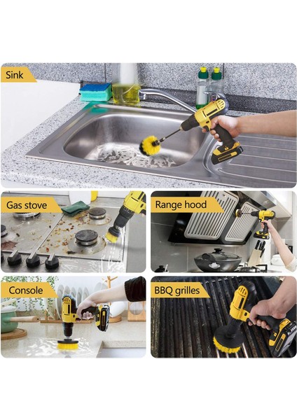 4 Inç Tarzı Matkap Fırçası Ek Seti Güç Scrubber Yıkama Temizleme Fırçaları Alet Seti Temiz Cam Pencereler Için Uzatma ile Mutfak Tuvalet (Yurt Dışından) indirimleri
