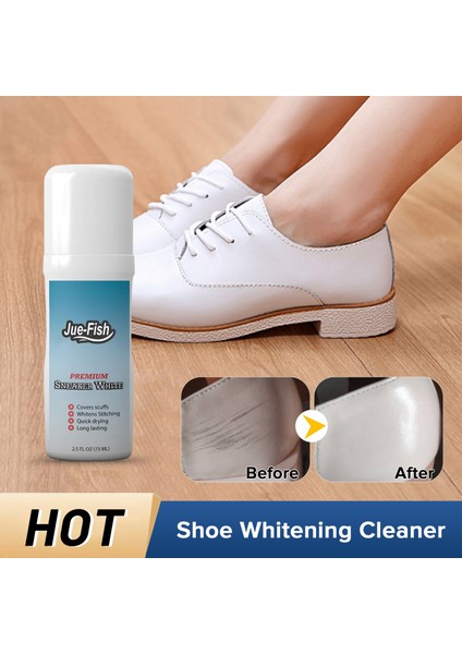 73 ml Tarzı Ayakkabı Beyazlatıcı Temizleyici Leke Çıkarma Spor Ayakkabı Deri Ayakkabı Temizleme Parlatma Deoksidizer Çabuk Kuruyan Beyaz Ayakkabı Temizleyici 73ML (Yurt Dışından)