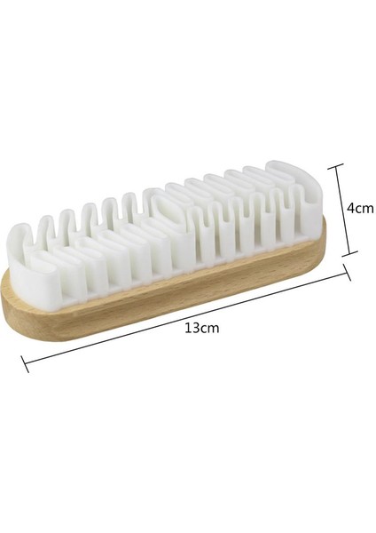Bir Stil 1 Adet Beyaz Deri Fırça Süet Çizme Çanta Scrubber Temizleyici Kauçuk Krep Ayakkabı Fırçası (Yurt Dışından)