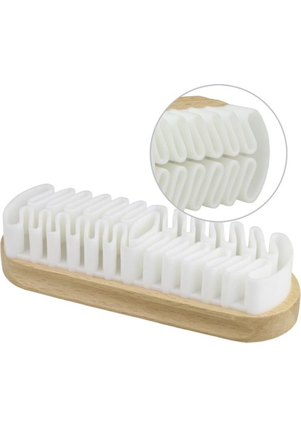 Bir Stil 1 Adet Beyaz Deri Fırça Süet Çizme Çanta Scrubber Temizleyici Kauçuk Krep Ayakkabı Fırçası (Yurt Dışından)