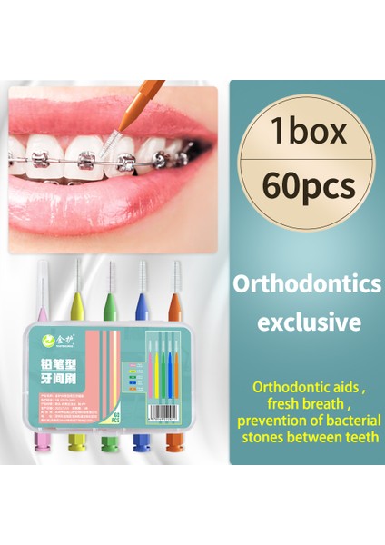 Sarı Stil Adet Interdental Fırça Paro Diş Fırçası Kürdan Fırçalar Ortodonti Parantez Diş Temizleme Ağız Hijyeni Bakımı Aracı (Yurt Dışından)