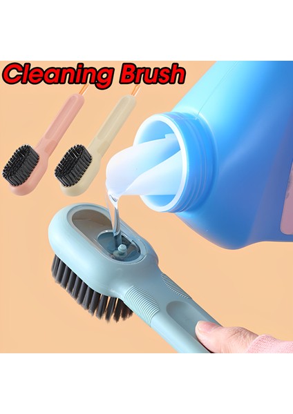 C-Pembe Tarzı Yeni Çok Fonksiyonlu Ayakkabı Fırçası Yumuşak Kıllı Sıvı Dolu Yıkama Ayakkabı Temizleme Aracı Elbise Panosu Temiz Bulaşık Mutfak Aksesuarları (Yurt Dışından) modelleri