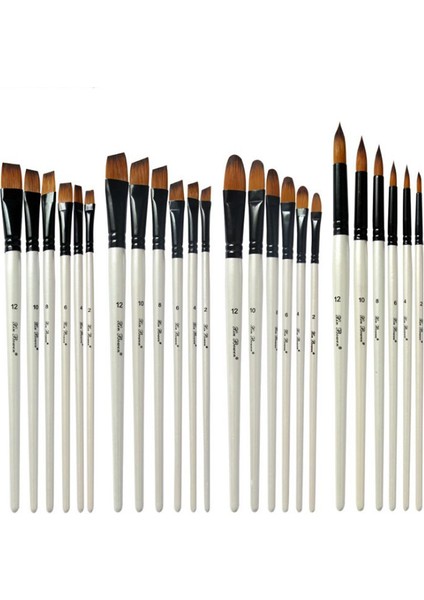 No.3 Tarzı Et Sanatçı Naylon Saç Ahşap Saplı Suluboya Boya Fırçası Kalem Öğrenme Için Dıy Yağlı Akrilik Boyama Sanat Fırçaları Malzemeleri (Yurt Dışından) fiyatları