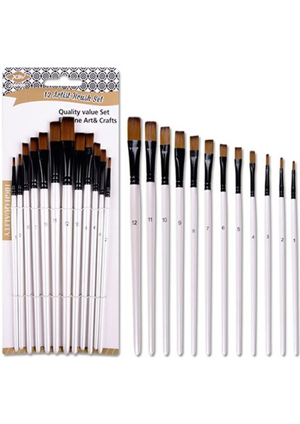 No.1 Stili Et Sanatçı Naylon Saç Ahşap Saplı Suluboya Boya Fırçası Kalem Öğrenme Için Dıy Yağlı Akrilik Boyama Sanat Fırçaları Malzemeleri (Yurt Dışından)