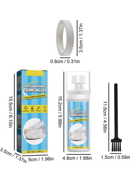Ayakkabı Beyazlatma Temizleme Jeli Ayakkabı Lekesi Çıkarıcı Fırça Bant Çok Fonksiyonlu Ayakkabı Lekesi Temizleme Araçları Ev Bakım Yıkama Ürünü (Yurt Dışından) fiyatları
