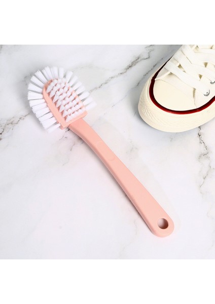 Pembe Tarzı Uzun Saplı Temizleme Fırçası Ayakkabı Bru Yıkama Araçları Alışveriş Merkezi Beyaz Ayakkabı Cilası Çift Başlı Yumuşak Yün Silgi Temizleme Araçları (Yurt Dışından)
