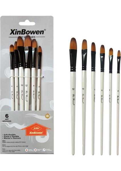 No.2 Tarzı Et Sanatçı Naylon Saç Ahşap Saplı Suluboya Boya Fırçası Kalem Öğrenme Için Dıy Yağlı Akrilik Boyama Sanat Fırçaları Malzemeleri (Yurt Dışından)